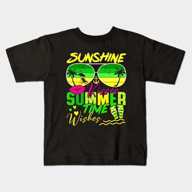 Sunshine Kisses Summer Time Wishes Kids T-Shirt by GreenCraft